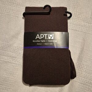 Apt. 9 women's Medium Microfibre tights control top Brown, NEW